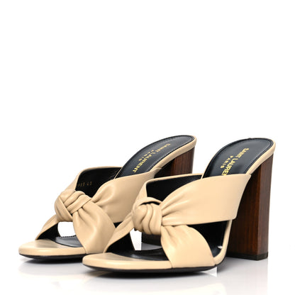Saint Laurent Lambskin Bianca Mules 40 Beige 3 of 10