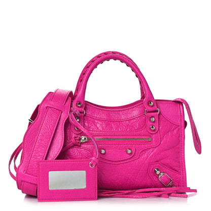 Balenciaga Agneau Classic Silver Hardware Mini City Fuchsia 1 of 8
