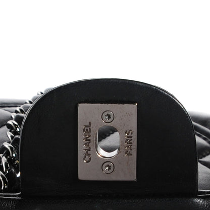 Chanel Lambskin Quilted Mini Chanel 3 Flap Black 7 of 8