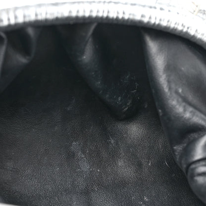 Bottega Veneta Metallic Bark Calfskin The Mini Pouch Silver 10 of 10