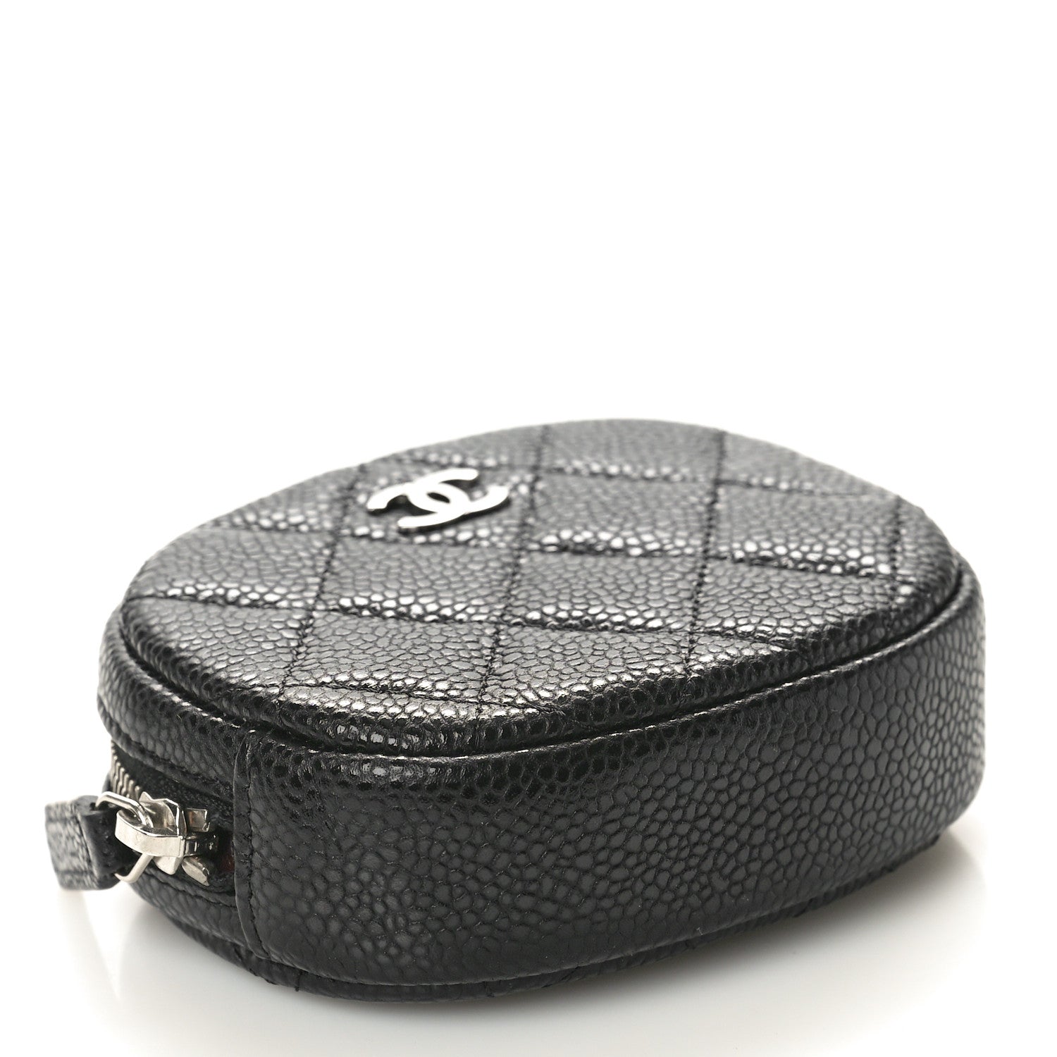 Chanel Caviar Quilted Zip Around Classic Coin Purse Black 4 of 8