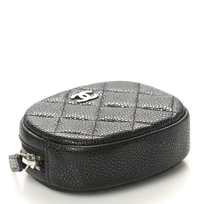 Chanel Caviar Quilted Zip Around Classic Coin Purse Black 4 of 8