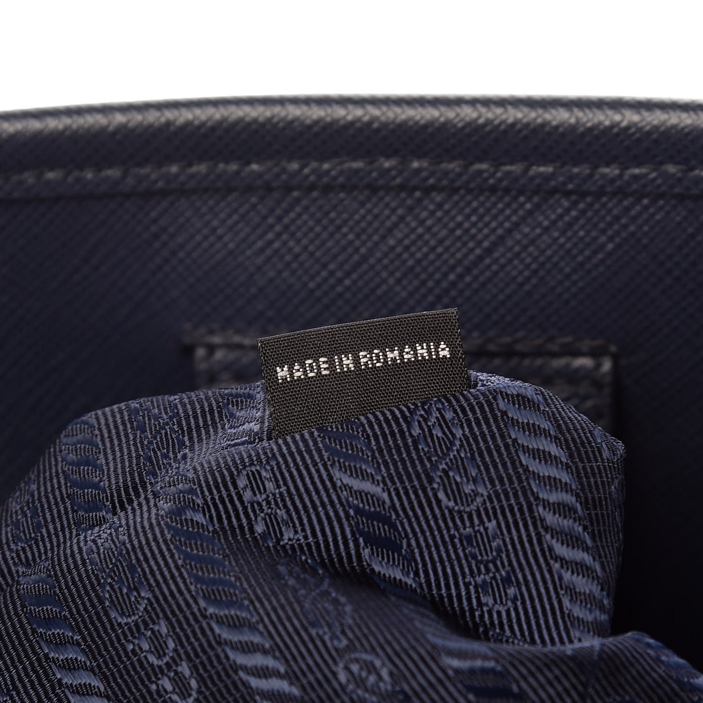 Saffiano Tessuto Nylon Impunturato Quilted Shopper Baltico Fuoco