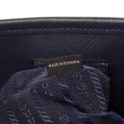 Prada Saffiano Tessuto Nylon Impunturato Quilted Shopper Baltico Fuoco 7 of 10