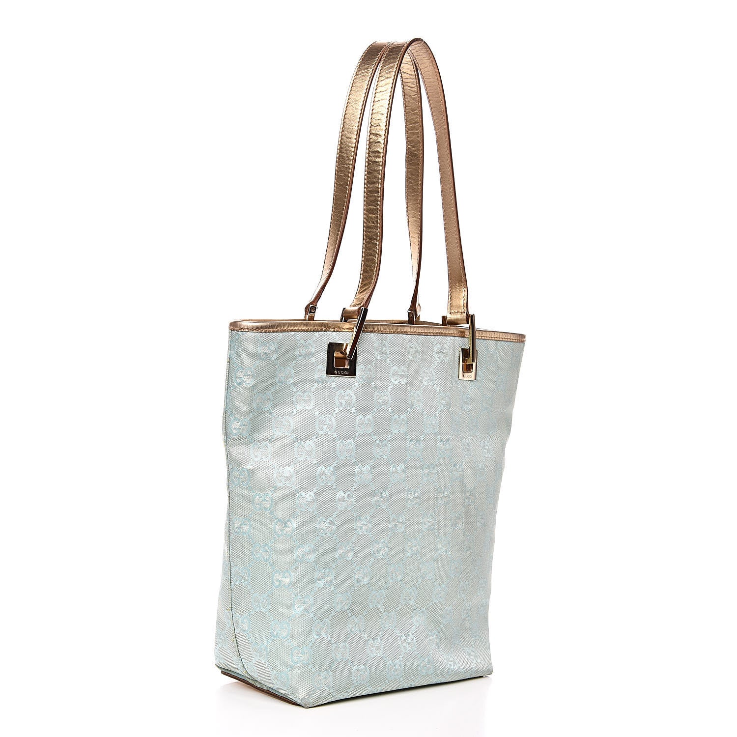 Gucci Monogram Small Bucket Tote Turquoise 3 of 13