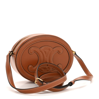 Celine Smooth Calfskin Cuir Triomphe Oval Bag Tan 3 of 12