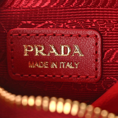 Prada Saffiano Mini Heart Pouch Fuoco 7 of 8