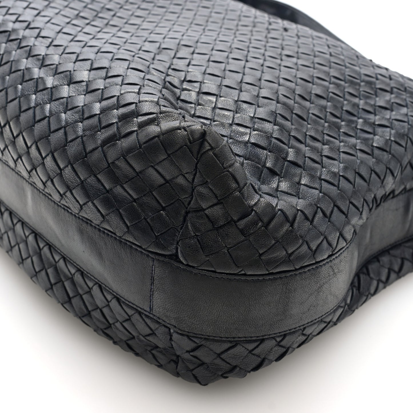 Nappa Intrecciato Hobo Navy