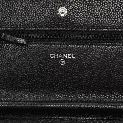 Chanel Caviar Quilted Wallet On Chain WOC Black 6 of 9