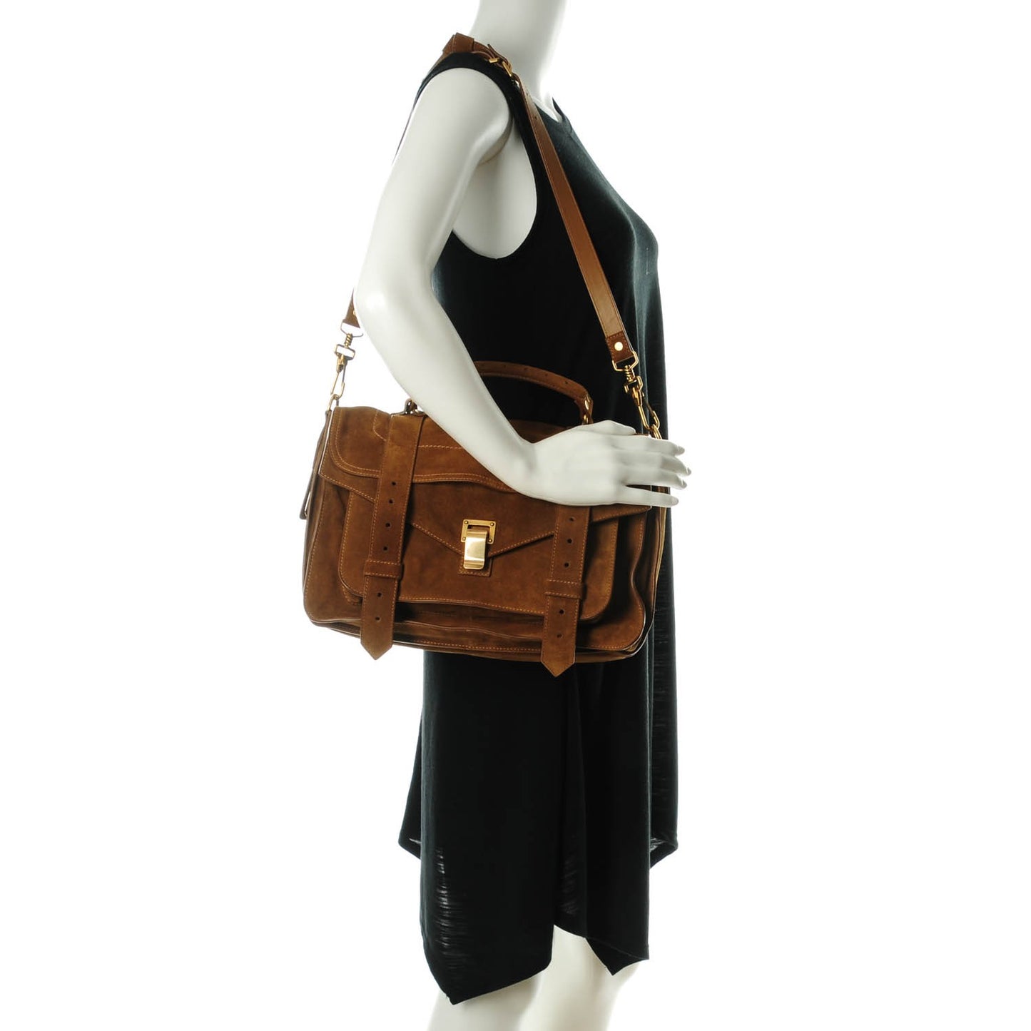 Suede Medium PS1 Satchel Tobacco