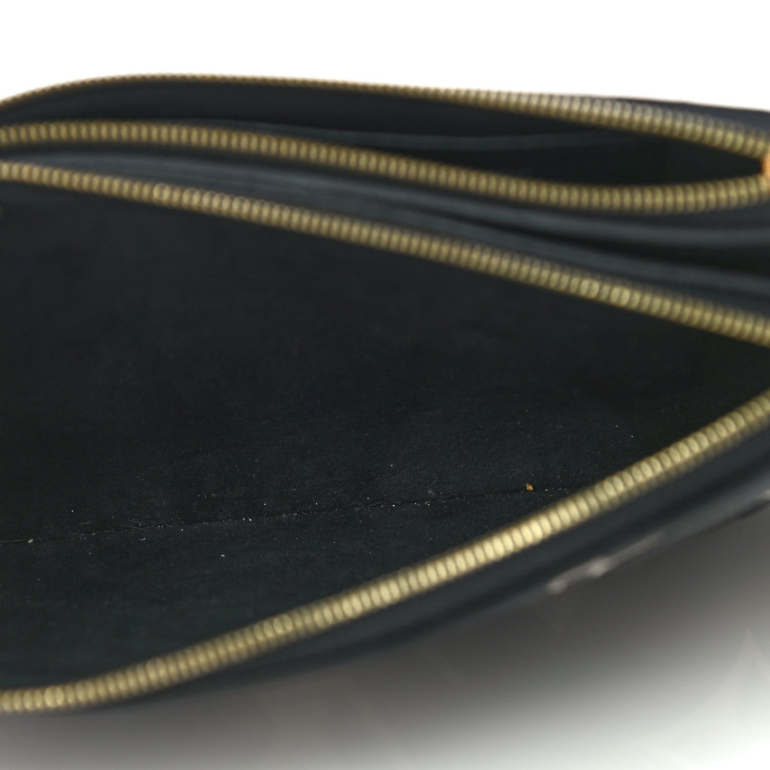 Louis Vuitton Empreinte Monogram Giant Double Zip Pochette Black Cream 6 of 11