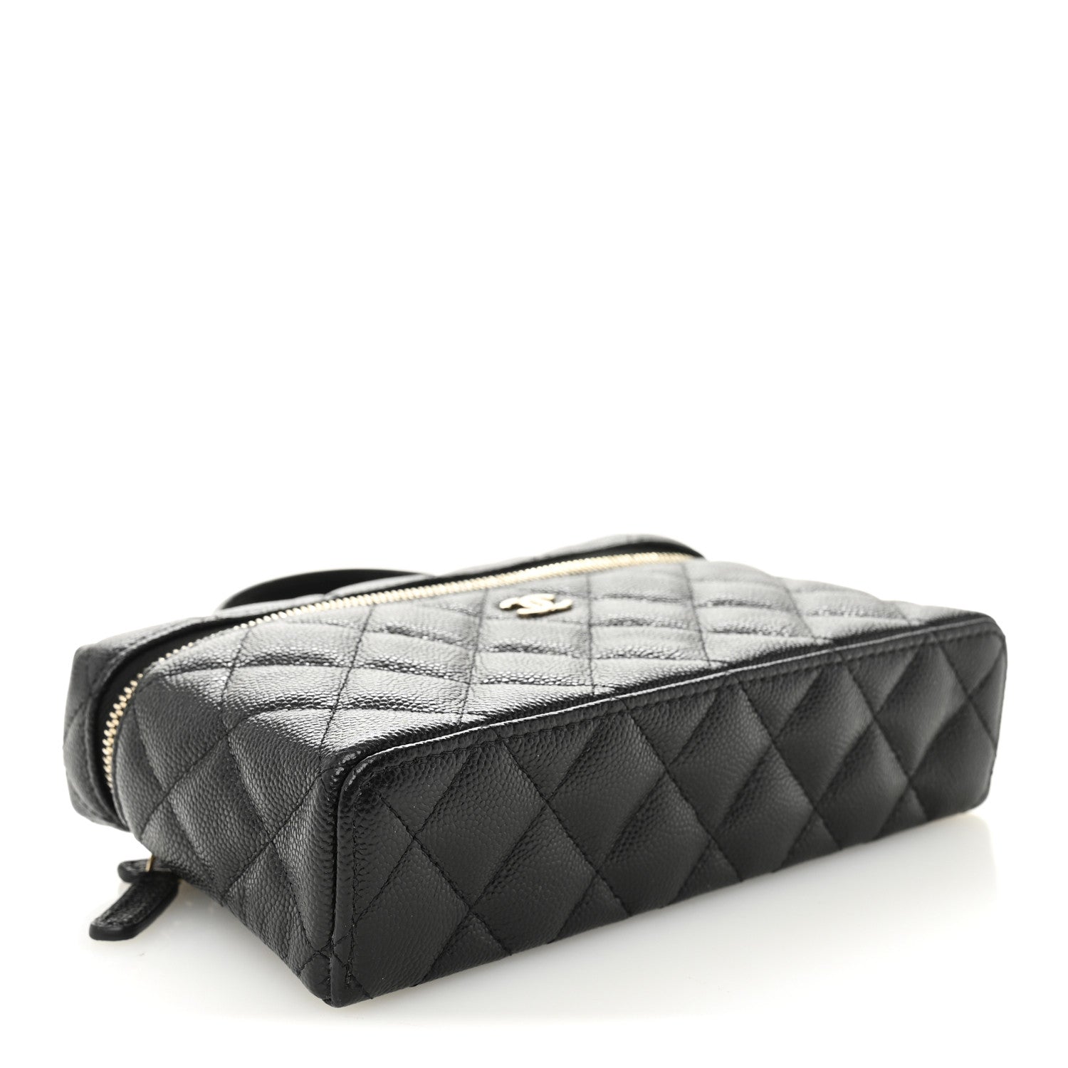 Chanel Caviar Quilted Top Handle Slim Vanity With Chain Black 4 of 11