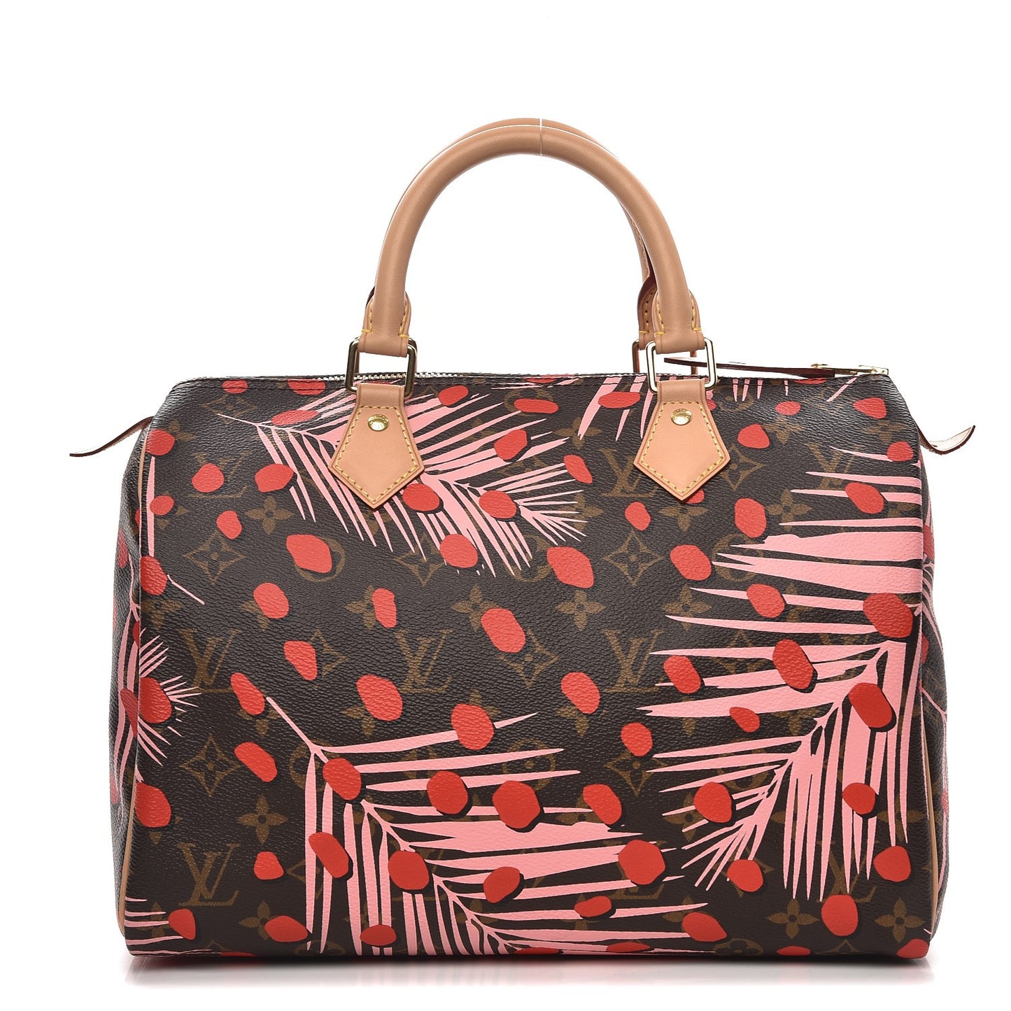 Monogram Jungle Dots Speedy 30 Sugar Pink Poppy