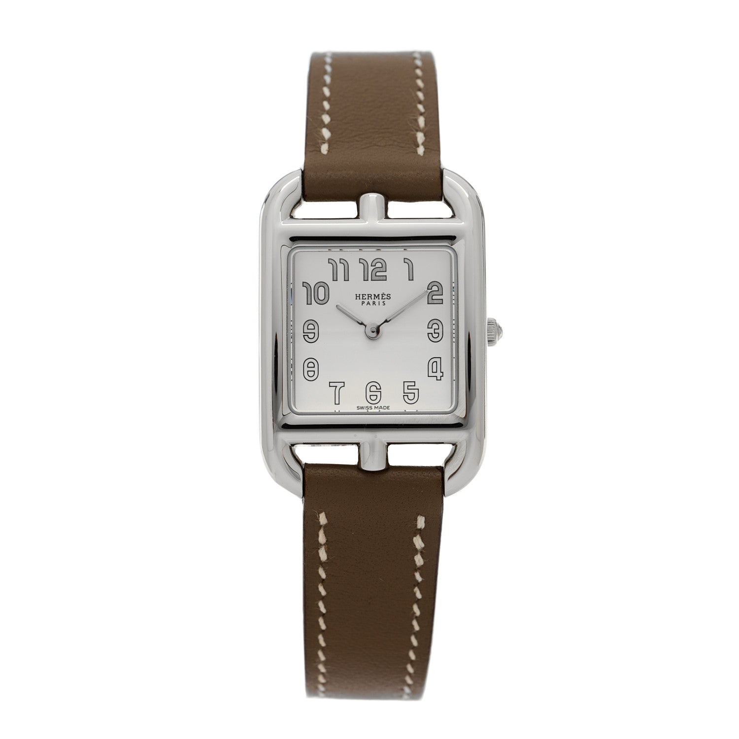 Hermes Stainless Steel Swift 23mm Cape Cod Quartz Watch Etoupe 1 of 5