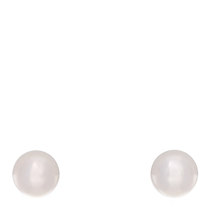 Mikimoto 18K White Gold Akoya Cultured Pearl 7-7.5mm Stud Earrings 1 of 5