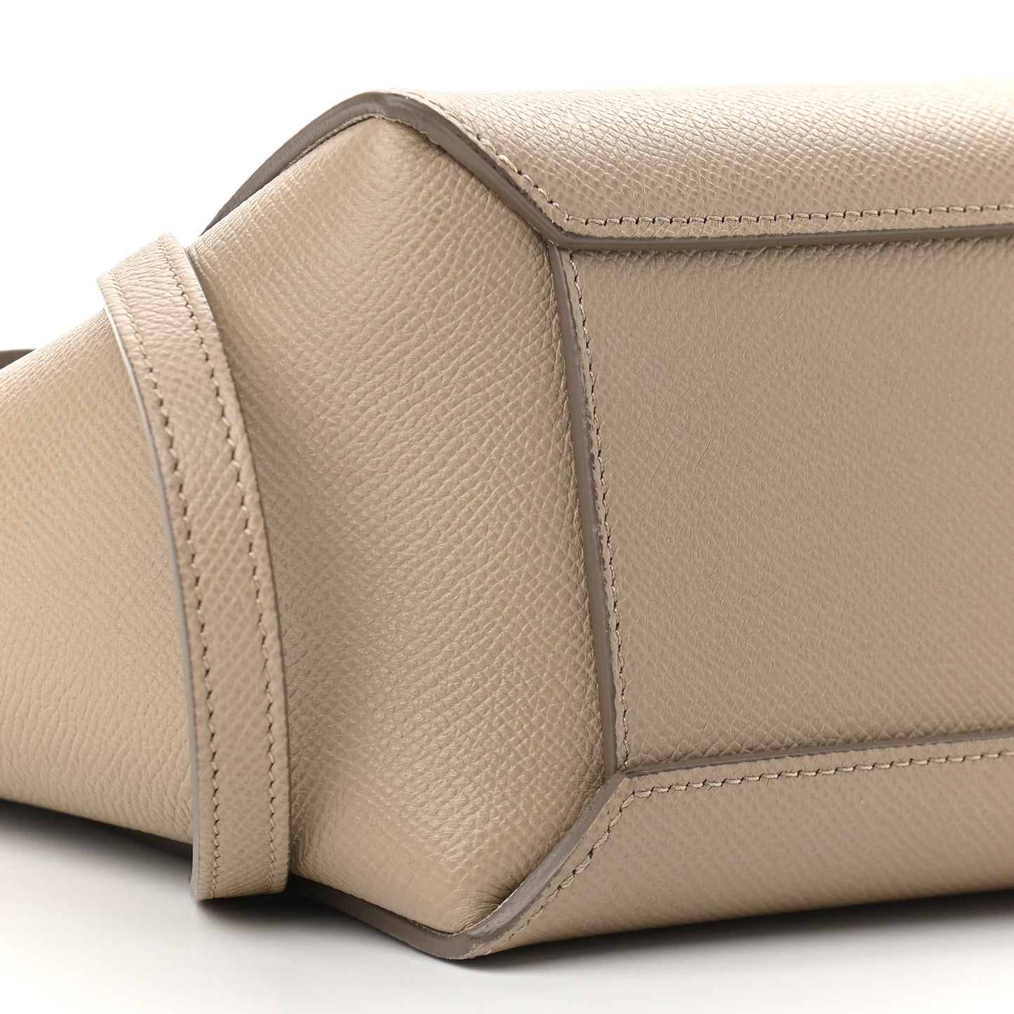 Grained Calfskin Nano Belt Bag Light Taupe