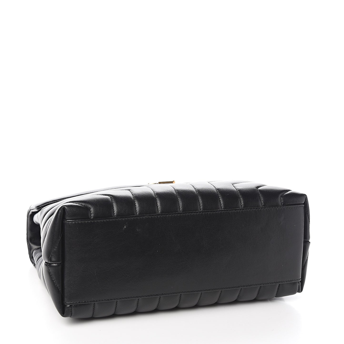 Calfskin Y Quilted Monogram Medium Loulou Chain Satchel Black