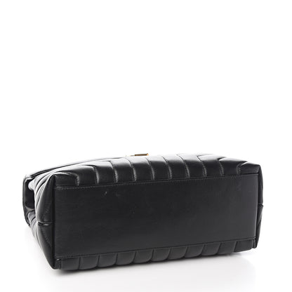 Saint Laurent Calfskin Y Quilted Monogram Medium Loulou Chain Satchel Black 3 of 11
