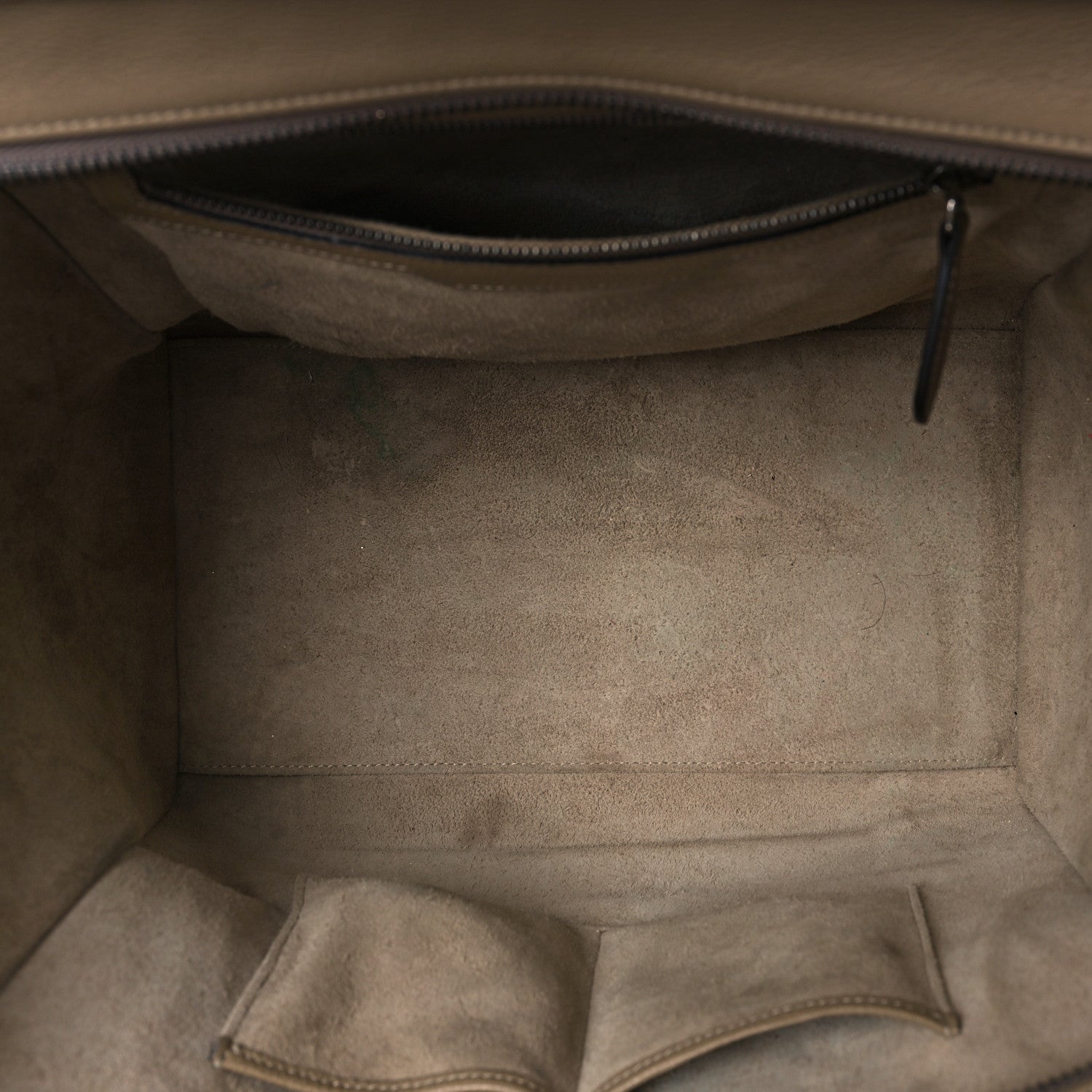 Celine Drummed Calfskin Mini Luggage Dune 5 of 15