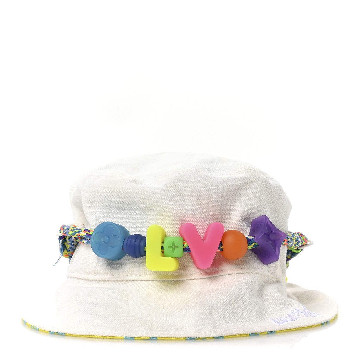 Louis Vuitton Cotton Monogram Reversible Play LV Bead Bucket Hat S Lime 5 of 14