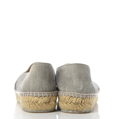 Chanel Striated Suede Espadrilles 38 Dark Grey 6 of 11