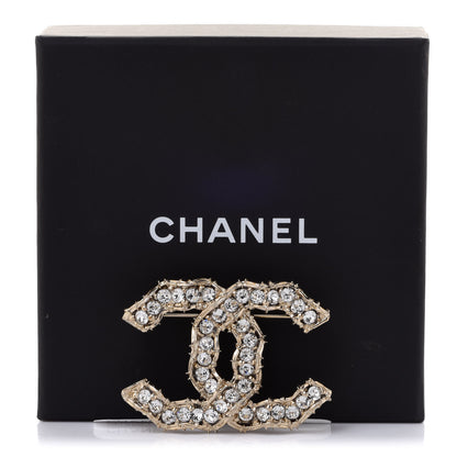 Chanel Crystal CC Camellia Express Brooch Gold 5 of 5
