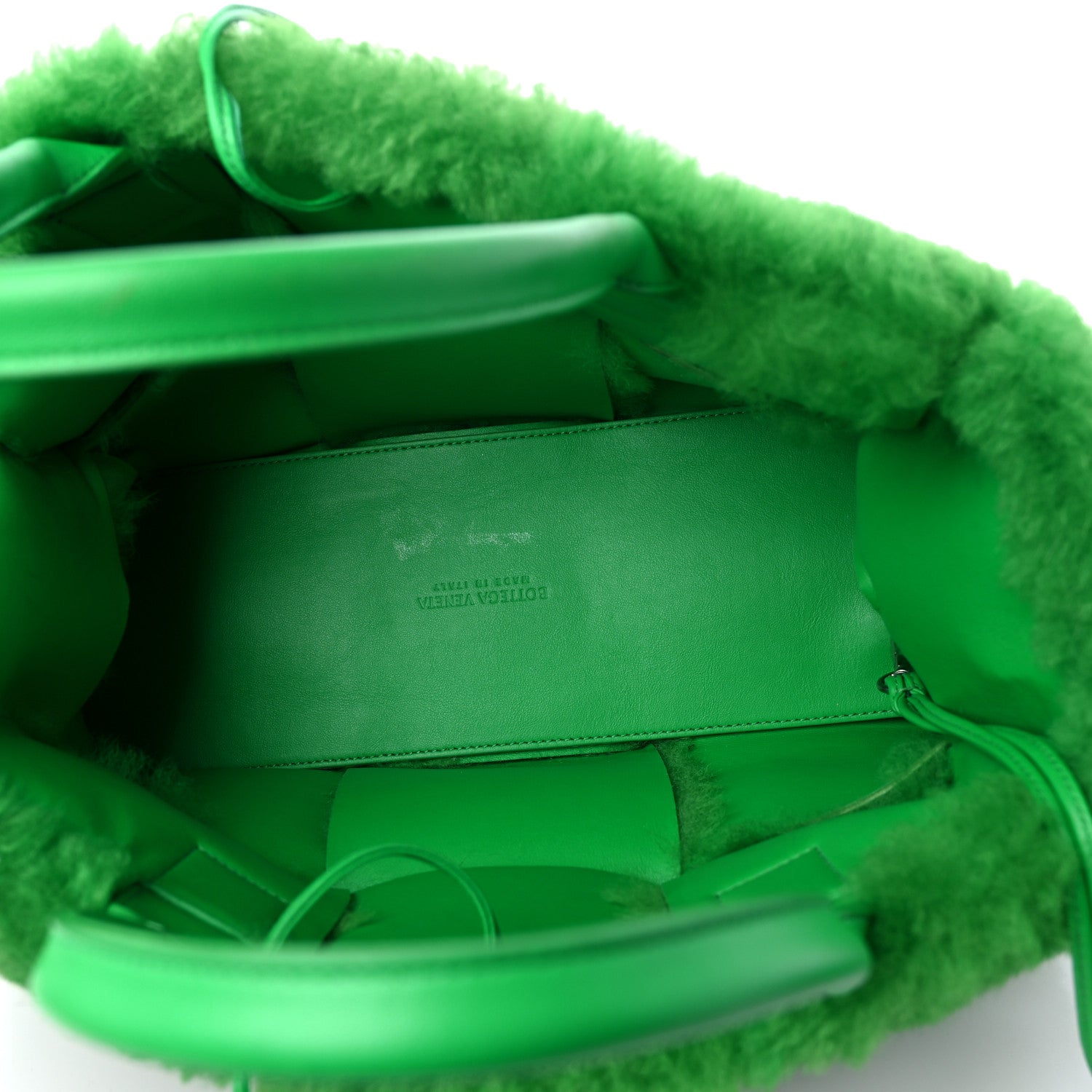 Bottega Veneta Shearling Small Intrecciato Arco Tote Parakeet 6 of 12
