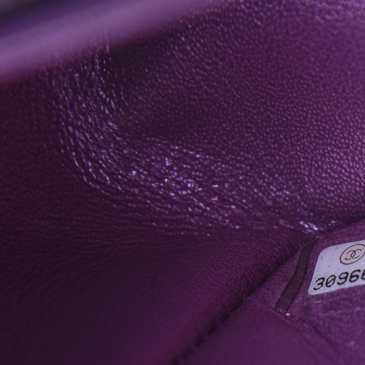 Chanel Iridescent Lambskin Quilted Mini Rectangular Flap Purple 9 of 11