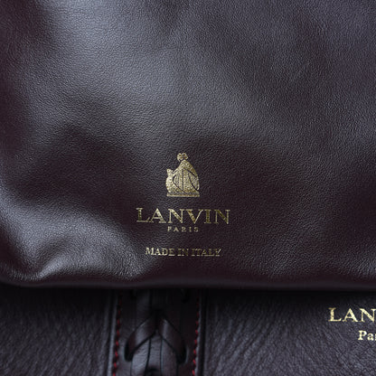 Lanvin Smooth Calfskin Small Fringe Shopper Tote Aubergine 13 of 14