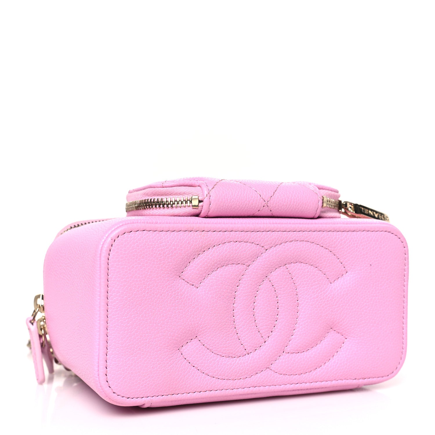 Chanel Caviar Quilted Top Handle Pocket Vanity Case Lilac 4 of 9