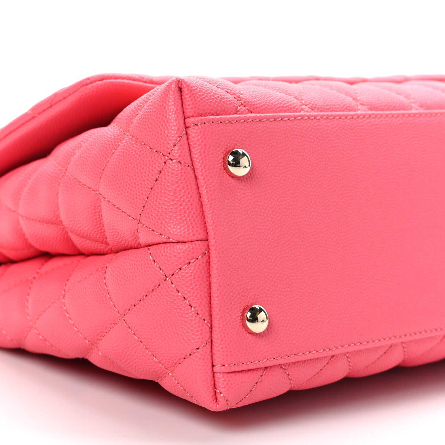 Chanel Caviar Quilted Small Coco Handle Flap Pink 8 of 10