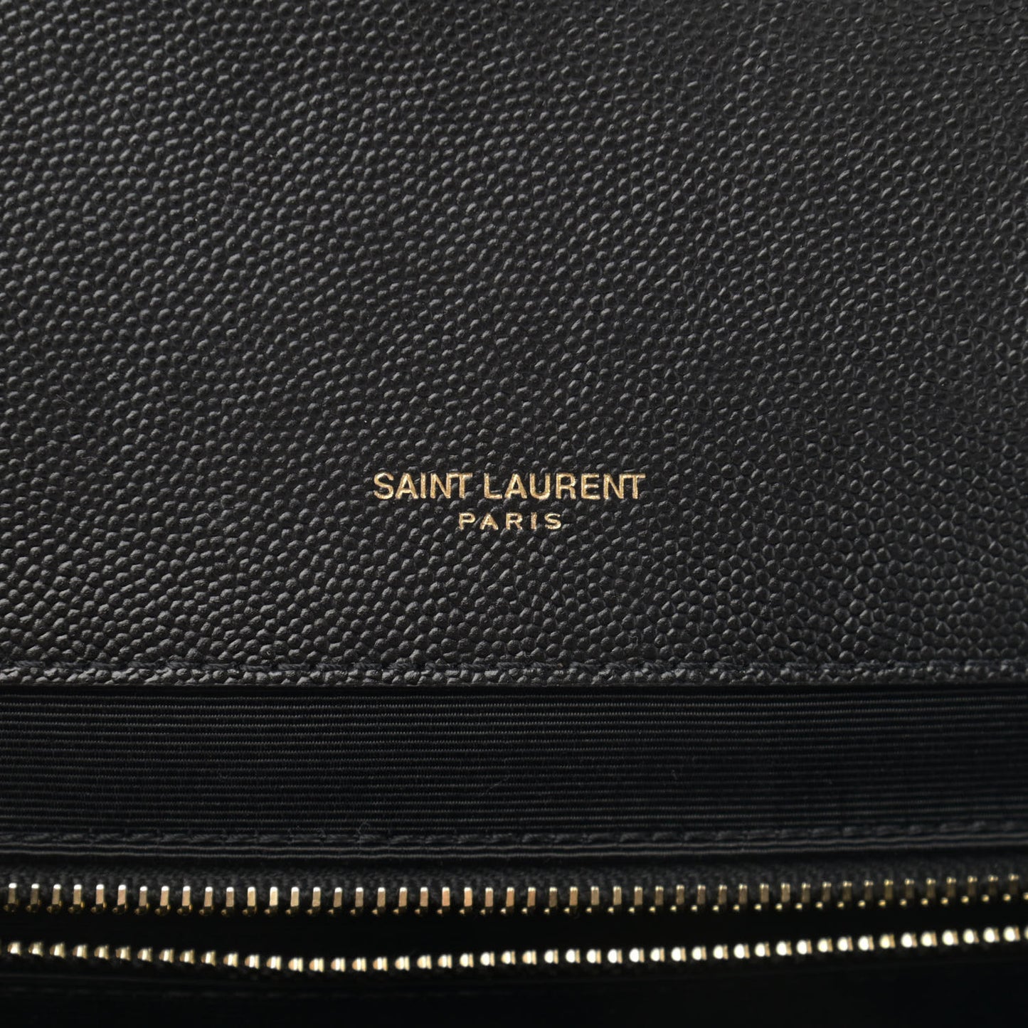 Grain De Poudre Textured Mixed Matelasse Large Triquilt Monogram Satchel Black