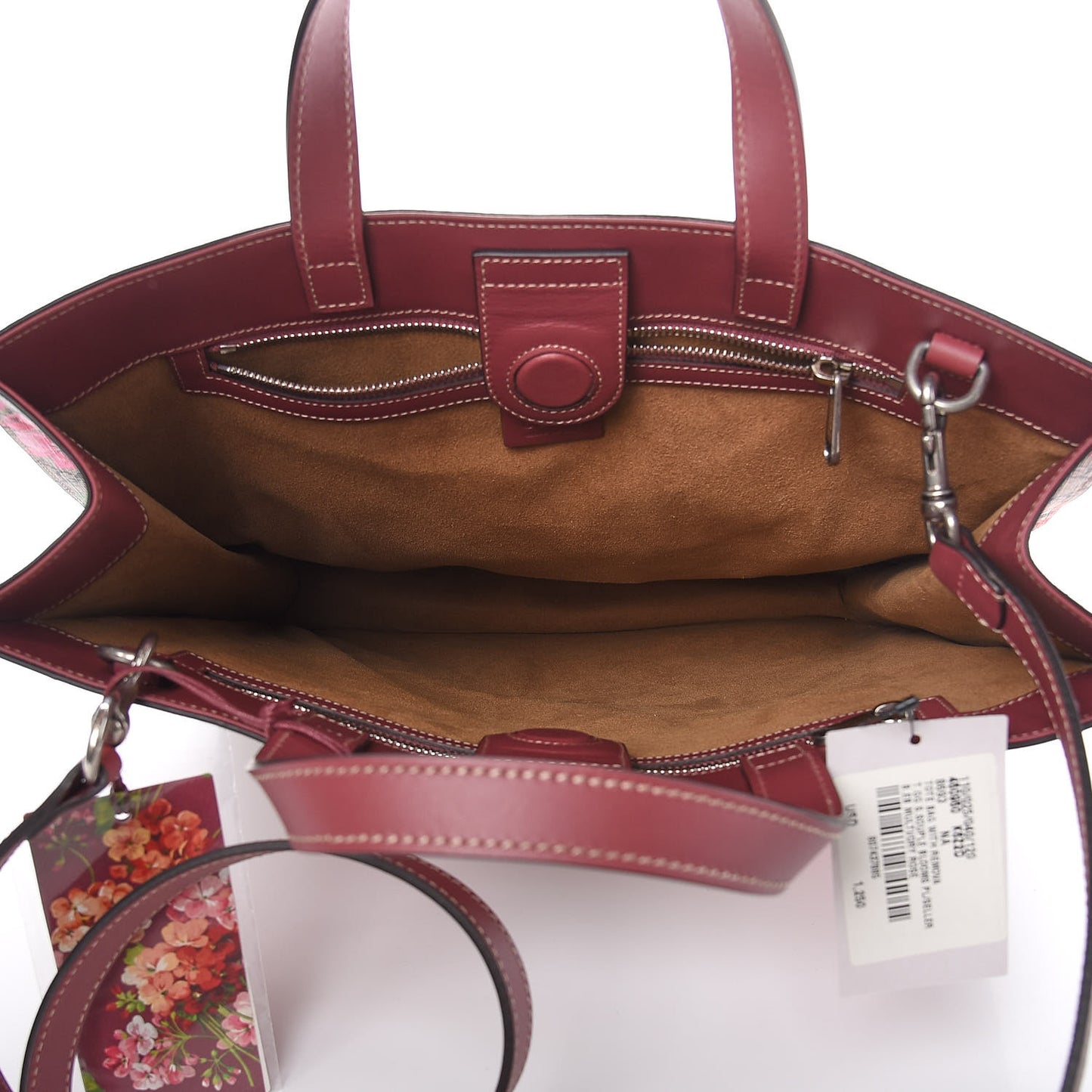 Soft GG Supreme Monogram Blooms Vertical Tote Beige Multicolor Dry Rose