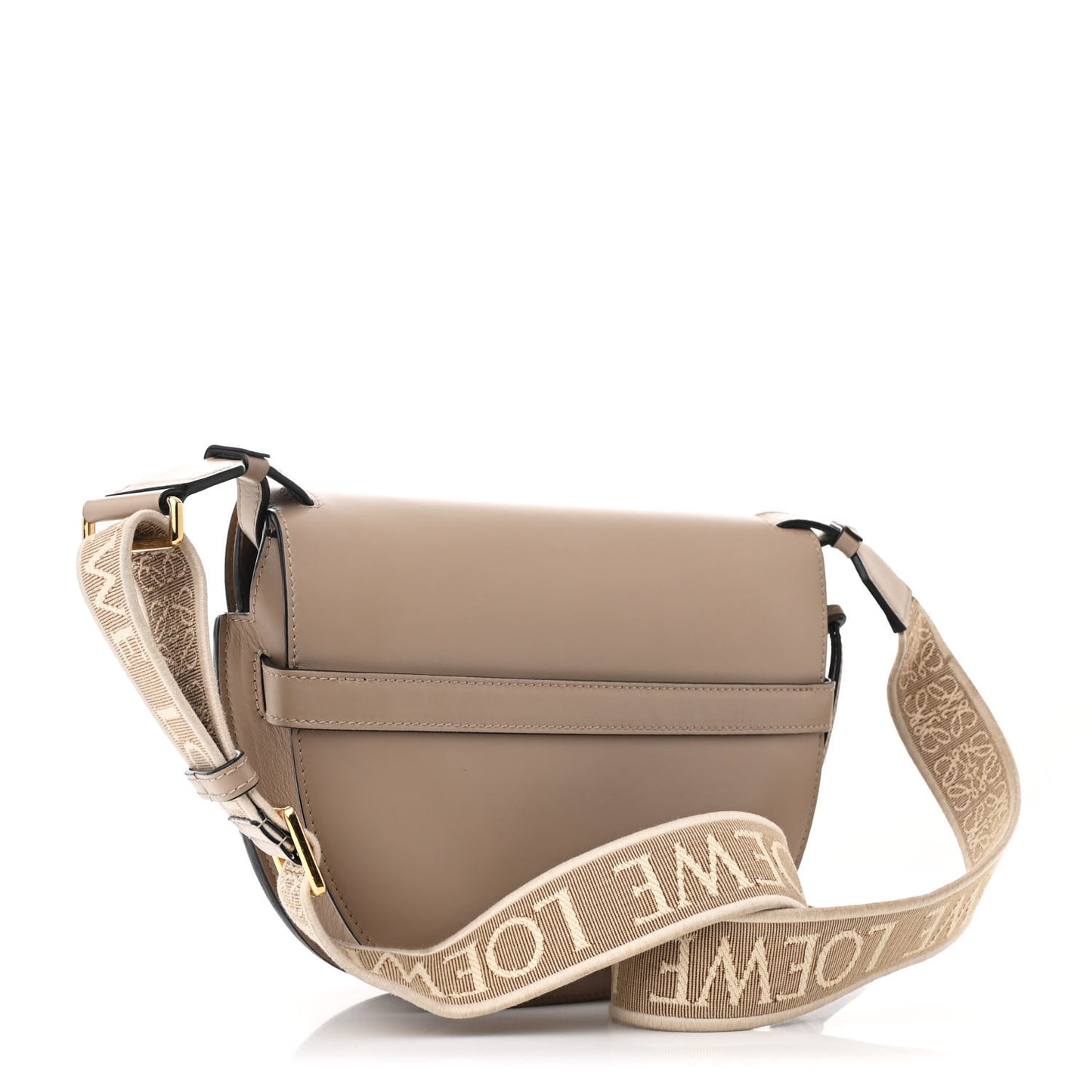 Soft Calfskin Jacquard Small Gate Crossbody Bag Sand