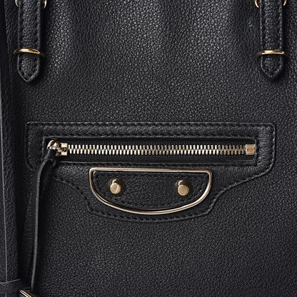 Balenciaga Grained Calfskin Gold Metallic Edge Hardware Papier A4 Tote Black 10 of 13