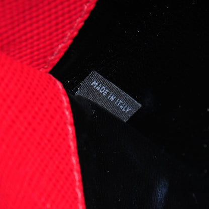 Prada Saffiano Cuir Twin Double Handle Tote Fuoco 12 of 12