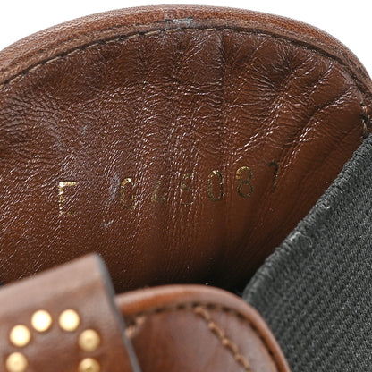 Chanel Calfskin Patent Cap Toe Quilted Short Boots 38.5 Brown Black 9 of 17