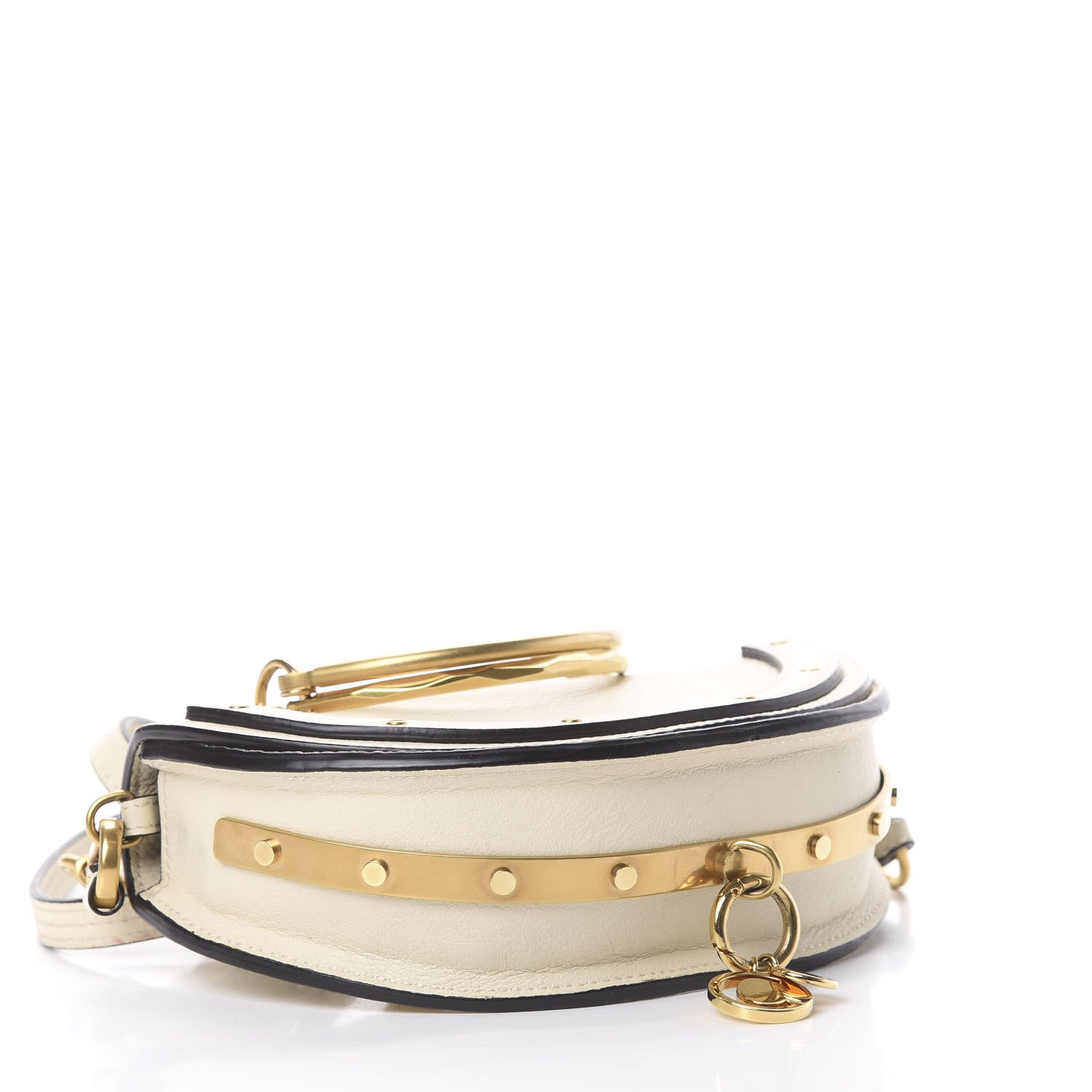 Chloe Calfskin Small Nile Bracelet Minaudiere Bag Off White 3 of 14