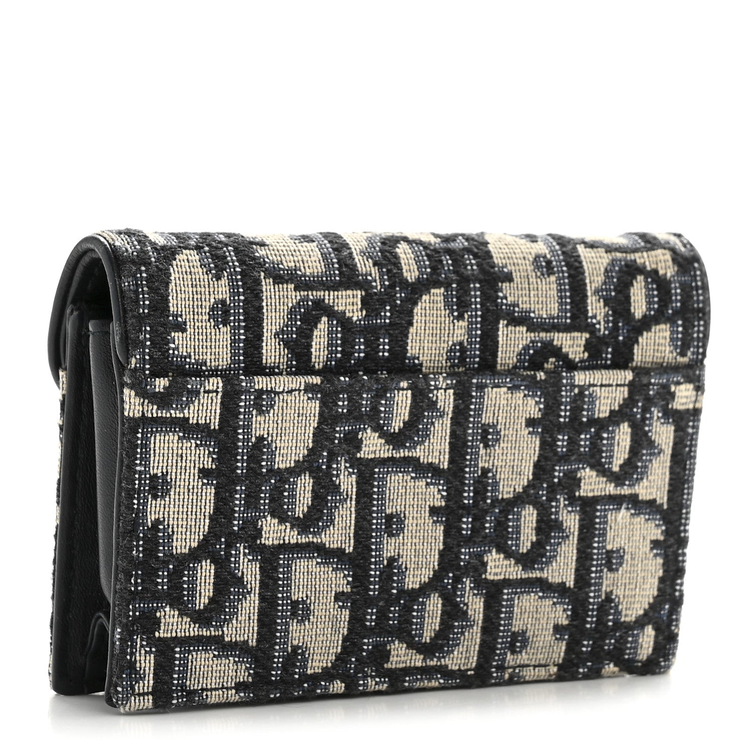 Christian Dior Oblique Saddle Card Holder Blue 3 of 11
