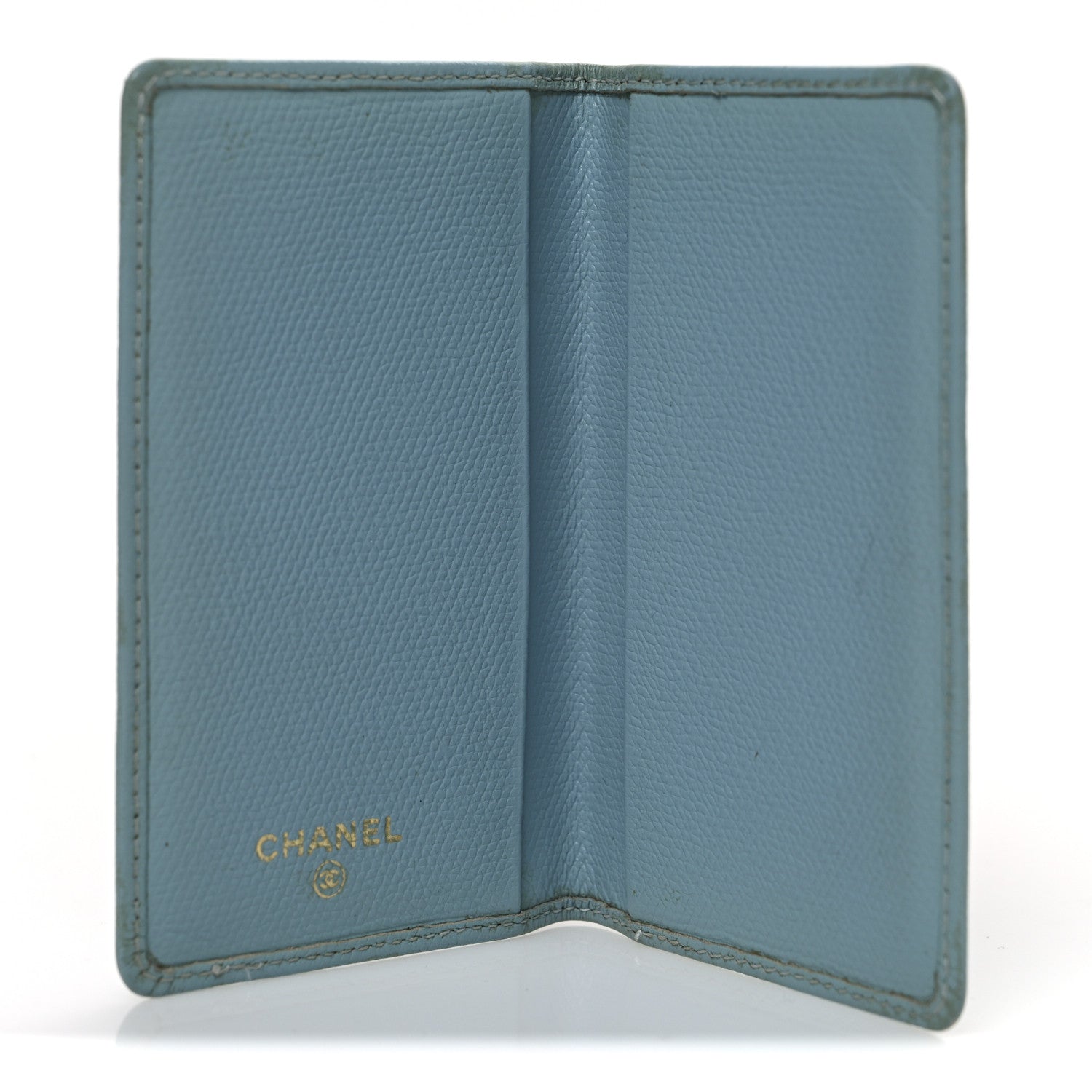 Chanel Caviar CC Card Holder Light Blue 5 of 8
