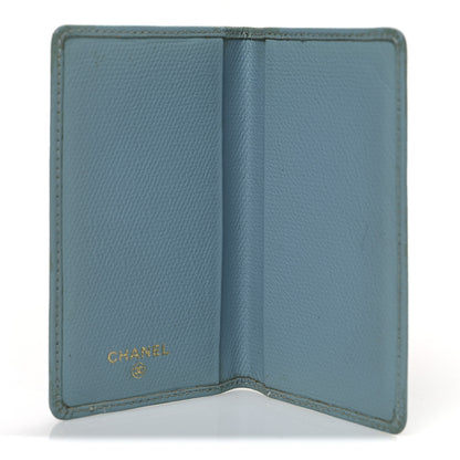 Chanel Caviar CC Card Holder Light Blue 5 of 8
