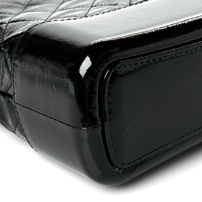 Chanel Patent Goatskin Quilted Medium Gabrielle Hobo Black 8 of 10