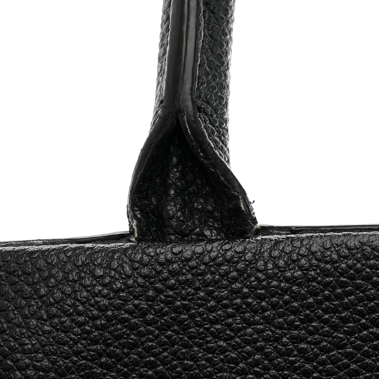 Grained Calfskin Medium Cabas Rive Gauche Black