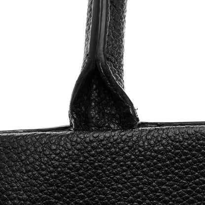 Saint Laurent Grained Calfskin Medium Cabas Rive Gauche Black 22 of 41