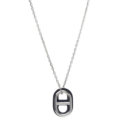 Hermes Swift O'Maillon Pendant Necklace Bleu Nuit 1 of 8