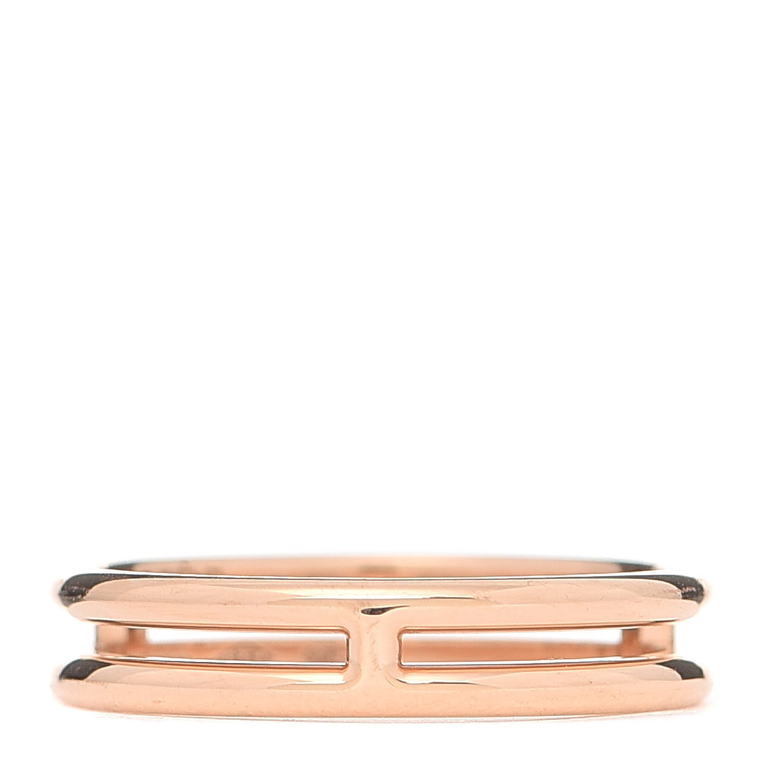 Hermes 18K Rose Gold Ariane Wedding Band Ring 49 4.75 1 of 5