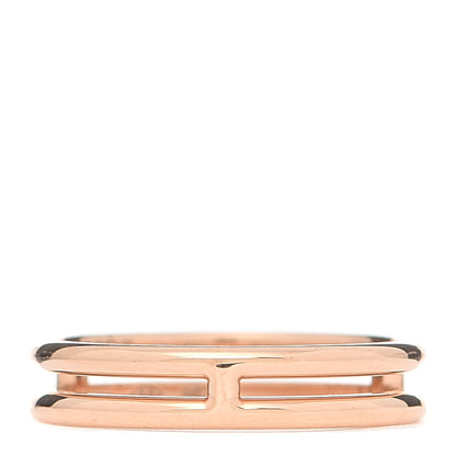 Hermes 18K Rose Gold Ariane Wedding Band Ring 49 4.75 1 of 5