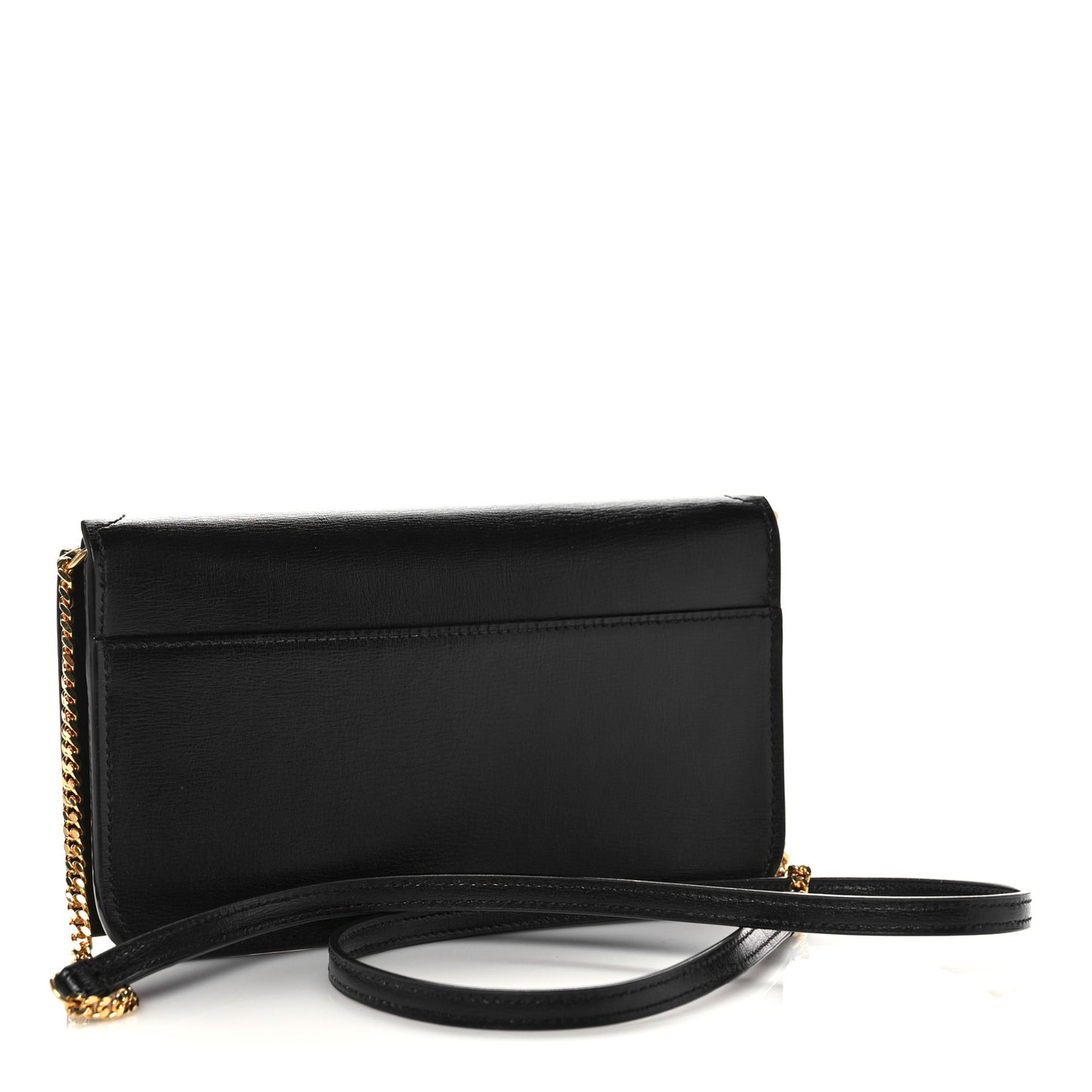 Smooth Calfskin Monogram Phone Holder Crossbody Black