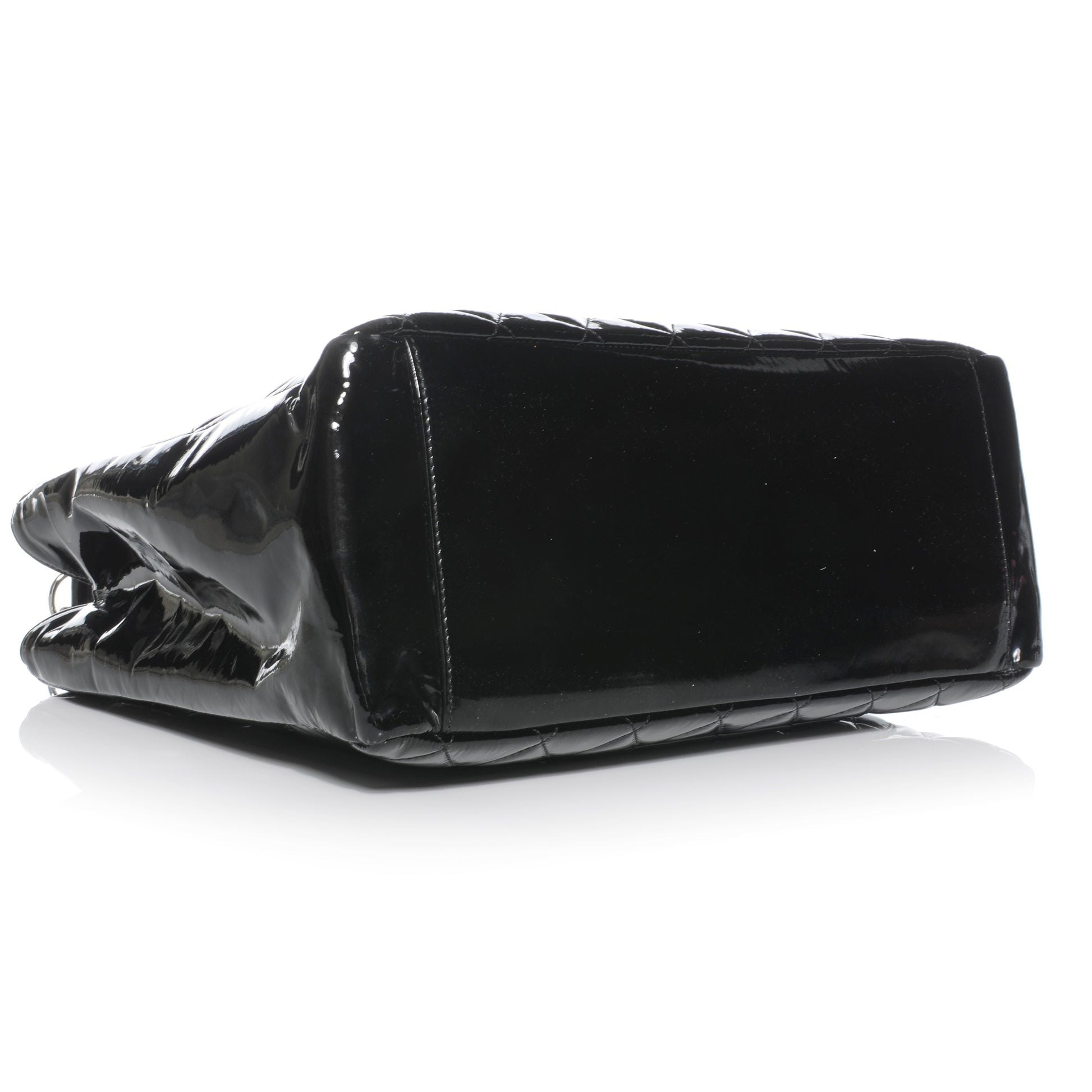 Chanel Patent Grand Shopping Tote GST Black 4 of 7