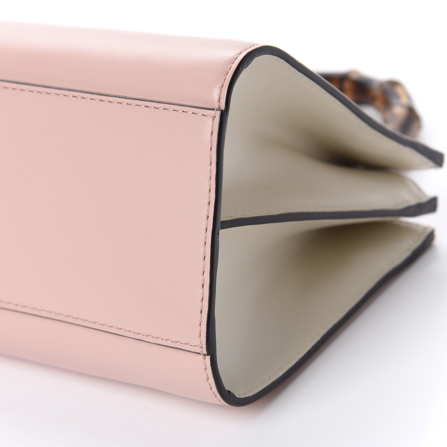 Nappa Bamboo Web Mini Nymphaea Top Handle Bag Perfect Pink Mystic White